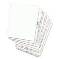 Office Jansan | Avery 01400 11 in. x 8.5 in. 26-Tab A to Z Avery Style Preprinted Legal Exhibit Side Tab Index Dividers - White (1-Set) image number 5