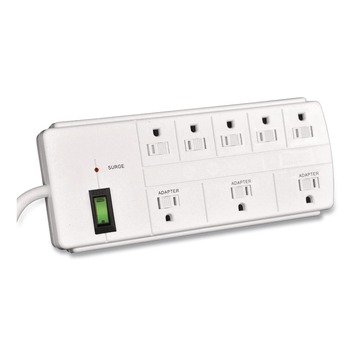 GoGreen Power 6 ft. Cord 750 Joules 8-Outlet Surge Protector - White