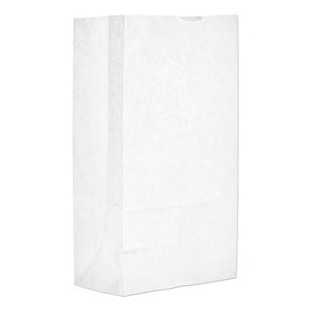 Ross & Wallace Paper Products 7 in. x 4.38 in. x 13.75 in. No. 12 Size Grocery Paper Bags - White (500/Bundle)