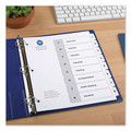 Office Jansan | Avery 11132 Ready Index 11 in. x 8.5 in. 8-Tab 1 to 8 Customizable TOC Dividers - Black and White (1-Set) image number 5