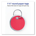 Office Jansan | Avery 11026 1.25 in. dia Key Tags with Split Ring - Assorted Colors (50/Pack) image number 1