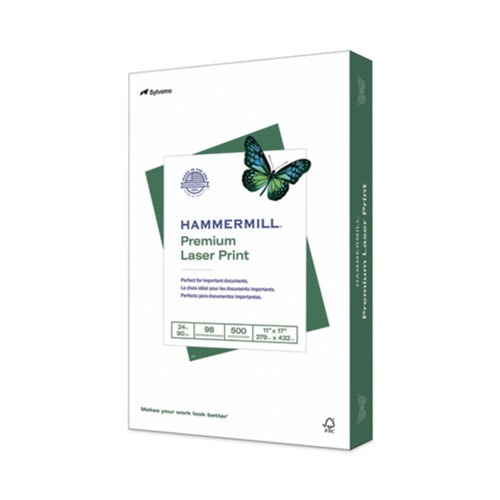  | Hammermill 10462-0 Premium Laser 24 lbs.11 in. x 17 in. Print Paper - 98 Bright White (500/Ream) image number 0