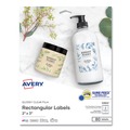  | Avery 22822 2 in. x 3 in. Print-to-the-Edge Labels with Sure Feed and Easy Peel - Glossy Clear (80/Pack) image number 0