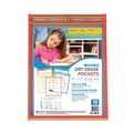  | C-Line 40610 9 in. x 12 in. Reusable Dry Erase Pockets - Assorted Primary Colors (10/Pack) image number 0