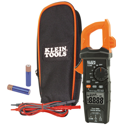 Klein Tools CL600 True RMS Digital AC Auto-Ranging Cordless Clamp Meter Kit image number 0
