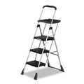 Facility Maintenance & Supplies | Cosco 11880PBLW1 55 in. Working Height 225 lbs. Capacity 3-Step Steel Max Work Platform - Black image number 0