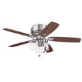 Ceiling Fans | Prominence Home 51669-45 52 in. Magonia Farmhouse Style Flush Mount LED Ceiling Fan with Light - Brushed Nickel image number 1