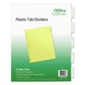 Office Jansan | Office Essentials 11466 11 x 8.5 Plastic Insertable Dividers - Clear Tabs (5-Pieces/Set) image number 0