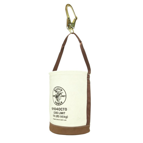 Cases and Bags | Klein Tools 5104OCTO 12 in. Leather Bottom Canvas Bucket image number 0