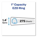  | Avery 08302 11 in. x 8.5 in. Sheet Size 1 in. Capacity 3 Rings Durable Non-View Binder with DuraHinge and EZD Rings - Black image number 2