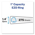 Office Jansan | Avery 08302 11 in. x 8.5 in. Sheet Size 1 in. Capacity 3 Rings Durable Non-View Binder with DuraHinge and EZD Rings - Black image number 2