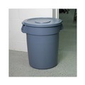 Cleaning & Janitorial Supplies | Boardwalk 1868182 Plastic Round Flat-Top Lid for 32 gal. Waste Receptacles - Gray image number 5