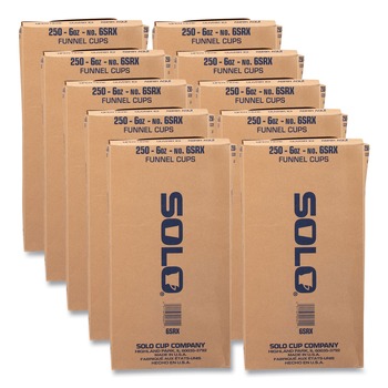 SOLO 6 oz. Bare Eco-Forward Treated Paper Funnel Cups - White (2500/Carton)