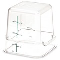 Food Service | Carlisle 1195107 7.13 in. x 7.13 in. x 7.29 in. 4 qt Squares Polycarbonate Plastic Food Storage Container - Clear image number 3