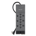 Office Jansan | Belkin BE112230-08 Professional Series 3780 J 12 AC Outlets 8 ft. Cord SurgeMaster Surge Protector - Dark Gray image number 4