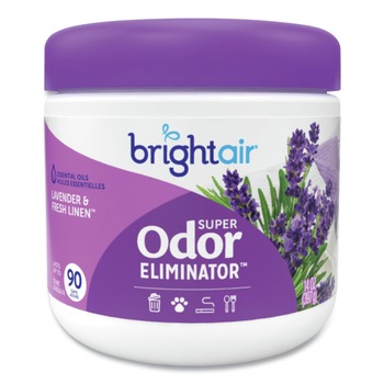 BRIGHT Air 14 oz. Jar Super Odor Eliminator - Lavender and Fresh Linen/Purple