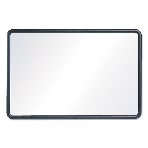Office Jansan | Quartet 7551 24 in. x 18 in. Contour Dry Erase Board - White Surface, Black Plastic Frame image number 0