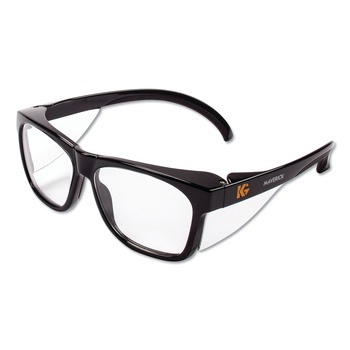 SAFETY GLASSES | KleenGuard 49309 Maverick Polycarbonate Frame Safety Glasses - Black (12-Piece/Carton)