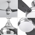 Ceiling Fans | Prominence Home 51872-45 52 in. Remote Control Contemporary Indoor LED Ceiling Fan with Light - Satin Nickel image number 6