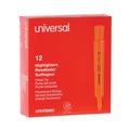 Office Jansan | Universal UNV08863 Fluorescent Ink Chisel Tip Desk Highlighters - Orange (1 Dozen) image number 1