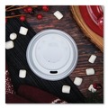 Cutlery | Dart 12EL 12 oz. Cappuccino Dome Sipper Lids - White (1000/Carton) image number 6