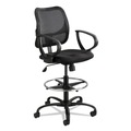  | Safco 3395BL Vue Series Mesh Extended Height Chair Acrylic Fabric Seat - Black image number 1