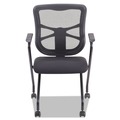  | Alera ALEEL4914 18.11 in. Seat Height Elusion Mesh Nesting Chairs with Padded Arms Supports Up to 275 lbs. - Black (2/Carton) image number 1