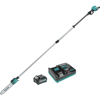 POLE SAWS | Makita GAU02M1 40V max XGT Brushless Lithium-Ion 10 in. x 13 ft. Cordless Telescoping Pole Saw Kit (4 Ah)