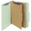 Office Jansan | Smead 14076 Pressboard Six-Section Classification Folders with 2/5-Cut Tabs- Letter, Gray/Green (10/Box) image number 0