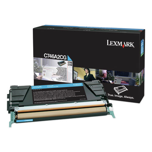  | Lexmark C746A2CG C746/748 7000 Page Yield Toner Cartridge - Cyan image number 0
