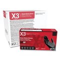 Disposable Gloves | Ammex BX348100 9.5 in. Long 3 mil Powder-Free Industrial Nitrile Gloves - X-Large/Black (1000/Carton) image number 0