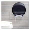Toilet Paper Dispensers | San Jamar R2000TBK 9 in. Roll 10.25 in. x 5.63 in. x 12 in. Single Jumbo Bath Classic Tissue Dispenser - Transparent Black Pearl image number 4