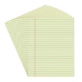 Office Jansan | Universal UNV22000 50-Sheets 8.5 in. x 11 in. Wide/Legal Rule Glue Top Pads - Canary-Yellow (1 Dozen) image number 1
