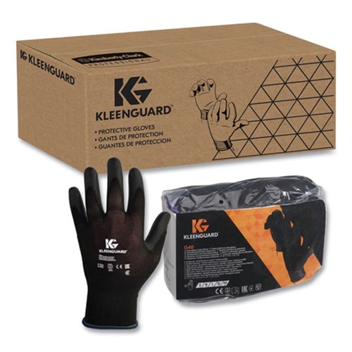 Office Jansan | Ansell KCC 13838 EN388: 3131X 15 in. Long G40 Polyurethane Coated Gloves - Medium, Black (12 Pairs/Pack) image number 0