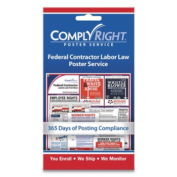 ComplyRight 4 in. x 7 in. Labor Law Poster Service - Federal Contractor Labor Law