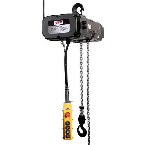 Electric Chain Hoists | JET 144004 460V 11 Amp TS Series 2 Speed 1 Ton 10 ft. Lift 3-Phase Electric Chain Hoist image number 0
