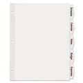 Office Jansan | Avery 14434 11 x 8.5 Big Tab Printable Label 5-Tab Dividers - White (20/Pack) image number 1