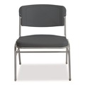 Office & Office Supplies | Iceberg 64127 Rough n Ready 18.5 in. Seat Height Charcoal Seat/Back Silver Base Wide-Format Big and Tall Stack Chair (4/Carton) image number 1