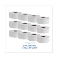 Cleaning & Janitorial Supplies | Boardwalk SOD410323 3.4 in. x 1000 ft. 2 Ply Jumbo Roll Bathroom Tissue - White (12/Carton) image number 6