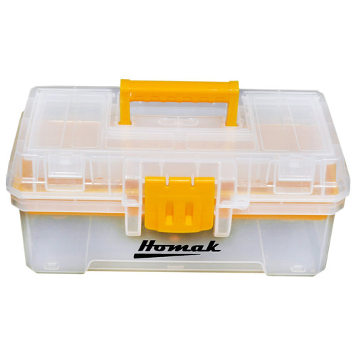 Tool Storage Accessories | Homak TP00112055 12 in. Plastic Transparent Toolbox image number 0