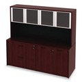  | Alera ALEVA287215MY Valencia Series 70.63 in. x 15 in. x 35.38 in. Hutch with Doors - Mahogany image number 5