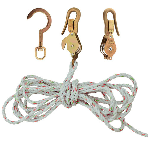 Material Handling | Klein Tools H1802-30SSR Spliced to Block H268 Block and Tackle with Block H267 and Swivel Anchor Hook 259 image number 0