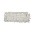 Mops | Boardwalk BWK1624 24 in. x 5 in. Disposable Cotton/Synthetic Cut End Dust Mop Head - White image number 0