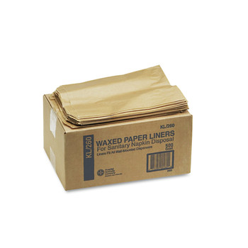 HOSPECO 7.5 in. x 3 in. x 10.5 in. Napkin Receptacle Liners - Brown (500/Carton)