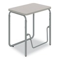 Office Furniture & Lighting | Safco 1223GR 27.75 in. x 19.75 in. x 29 in. to 43 in. AlphaBetter 2.0 Height-Adjustable Student Desk with Pendulum Bar and Book Box - Pebble Gray image number 3