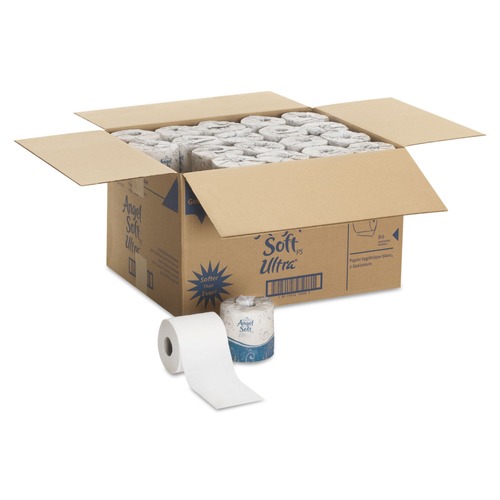 Toilet Paper | Georgia Pacific Professional 16560 2-Ply Angel Soft Ultra Septic Safe Premium Bathroom Tissue - White (400 Sheets/Roll, 60/Carton) image number 0