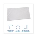 Bulk Savings Pricing 2 | Boardwalk H8046TWK 40 in. x 46 in. 45 gal. 0.9 mil Linear Low Density Industrial Can Liners - White (100/Carton) image number 4