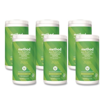 Method 1 Ply All Purpose Cleaning Wipes - White Lime and Sea Salt (6/Carton)