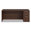 Office Desks & Workstations | Alera AE1NZK-S2472UF HRG 72 in. x 24 in. x 29 in. Seville Series Credenza with Right Pedestal - Mahogany image number 2