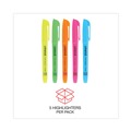 Office Jansan | Universal UNV08850 Chisel Tip Assorted Ink/Barrel Pocket Highlighters (5/Set) image number 5